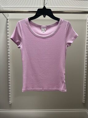 art class Lavender Ribbed Scoop Neck Short Sleeve Tee NWOT